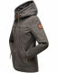 Navahoo Wekoo Damen Übergangsjacke mit Kapuze Anthrazit Muster Größe S - Gr. 36