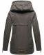 Navahoo Wekoo Damen Übergangsjacke mit Kapuze Anthrazit Muster Größe S - Gr. 36