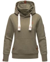Navahoo Raniaa Damen Sweatshirt Hoodie Pullover Pulli Sweater Kapuze Dusty Olive - Melange Größe XS - Gr. 34