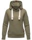Navahoo Raniaa Damen Sweatshirt Hoodie Pullover Pulli Sweater Kapuze Dusty Olive - Melange Größe XS - Gr. 34