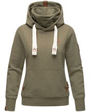Navahoo Raniaa Damen Sweatshirt Hoodie Pullover Pulli Sweater Kapuze Dusty Olive - Melange Größe XL - Gr. 42