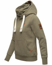 Navahoo Raniaa Damen Sweatshirt Hoodie Pullover Pulli Sweater Kapuze Dusty Olive - Melange Größe XL - Gr. 42