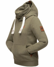 Navahoo Raniaa Damen Sweatshirt Hoodie Pullover Pulli Sweater Kapuze Dusty Olive - Melange Größe XL - Gr. 42