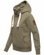 Navahoo Raniaa Damen Sweatshirt Hoodie Pullover Pulli Sweater Kapuze Dusty Olive - Melange Größe XL - Gr. 42