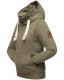 Navahoo Raniaa Damen Sweatshirt Hoodie Pullover Pulli Sweater Kapuze Dusty Olive - Melange Größe XL - Gr. 42