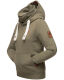 Navahoo Raniaa Damen Sweatshirt Hoodie Pullover Pulli Sweater Kapuze Dusty Olive - Melange Größe XXL - Gr. 44