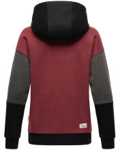 Navahoo Babykätzchen Damen Blocking Color Hoodie Kapuzenpullover Schwarz-Gr.XS