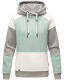 Navahoo Babykätzchen Damen Blocking Color Hoodie Kapuzenpullover Mint-Mel-Gr.XL