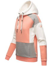 Navahoo Babykätzchen ladies blocking color hoodie sweatshirt hooded Apricot-Gr.XL