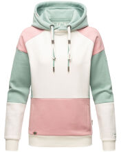 Navahoo Babykätzchen Damen Blocking Color Hoodie Kapuzenpullover Rosa-Gr.XS