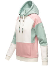Navahoo Babykätzchen Damen Blocking Color Hoodie Kapuzenpullover Rosa-Gr.XS
