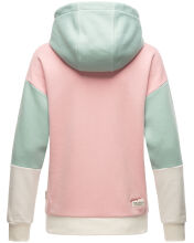 Navahoo Babykätzchen Damen Blocking Color Hoodie Kapuzenpullover Rosa-Gr.XS