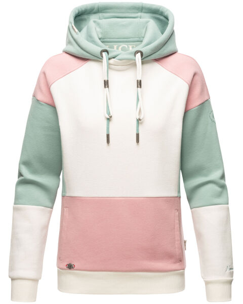 Navahoo Babykätzchen ladies blocking color hoodie sweatshirt hooded Rosa-Gr.XL