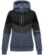 Navahoo Honigperle Damen Sweatjacke Blau-Mel.-Gr.XS