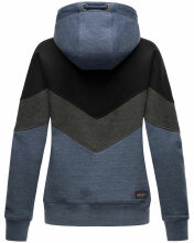 Navahoo Honigperle Damen Sweatjacke Blau-Mel.-Gr.XL