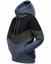 Navahoo Honigperle Damen Sweatjacke Blau-Mel.-Gr.XL