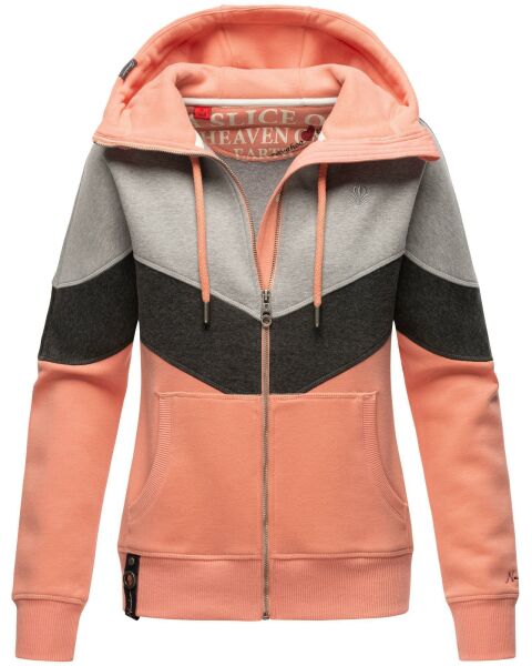 Navahoo Honigperle Damen Sweatjacke Apricot-Gr.XL