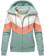 Navahoo Honigperle Damen Sweatjacke Mint-Mel.-Gr.XL