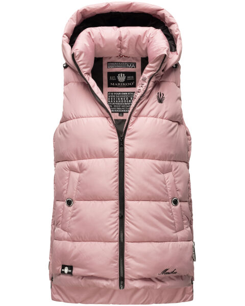 Marikoo Zarinaa Damen Weste Steppweste Ärmellose Jacke Rosa Größe XL - Gr. 42