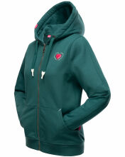 Navahoo Cremetörtchen Damen Hoodie Ozean-Grün-Gr.XS