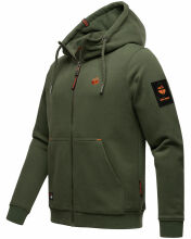 Stone Harbour Jacobi Jami Herren Sweatjacke Hoodie Dunkel Olive Größe M - Gr. M