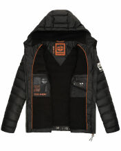 Stone Harbour Zaharoo wasserdichte Herren Regen Steppjacke Schwarz Größe M - Gr. M