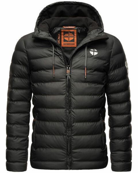 Stone Harbour Zaharoo wasserdichte Herren Regen Steppjacke Schwarz Größe XXL - Gr. 2XL