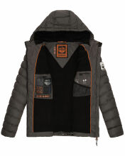 Stone Harbour Zaharoo wasserdichte Herren Regen Steppjacke Anthrazit Größe L - Gr. L