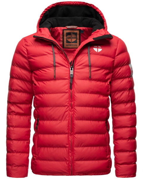 Stone Harbour Zaharoo wasserdichte Herren Regen Steppjacke Chili Rot Größe L - Gr. L