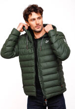 Stone Harbour Zaharoo wasserdichte Herren Regen Steppjacke Olive Größe S - Gr. S