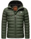 Stone Harbour Zaharoo wasserdichte Herren Regen Steppjacke Olive Größe S - Gr. S