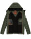 Stone Harbour Zaharoo wasserdichte Herren Regen Steppjacke Olive Größe S - Gr. S