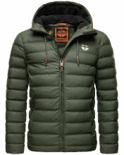 Stone Harbour Zaharoo wasserdichte Herren Regen Steppjacke Olive Größe M - Gr. M
