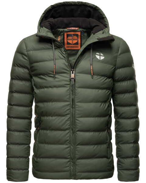 Stone Harbour Zaharoo wasserdichte Herren Regen Steppjacke Olive Größe L - Gr. L
