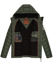Stone Harbour Zaharoo wasserdichte Herren Regen Steppjacke Olive Größe L - Gr. L