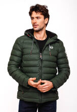 Stone Harbour Zaharoo wasserdichte Herren Regen Steppjacke Olive Größe L - Gr. L