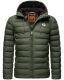 Stone Harbour Zaharoo wasserdichte Herren Regen Steppjacke Olive Größe L - Gr. L