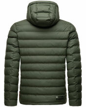 Stone Harbour Zaharoo wasserdichte Herren Regen Steppjacke Olive Größe XXL - Gr. 2XL