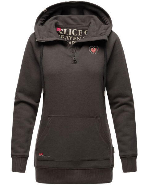 Navahoo Zauberelfe Damen Hoodie Pullover Pulli Sweater mit Kapuze Dunkelgrau Größe XS - Gr. 34
