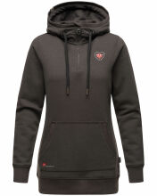 Navahoo Zauberelfe Damen Hoodie Pullover Pulli Sweater mit Kapuze Dunkelgrau Größe XS - Gr. 34
