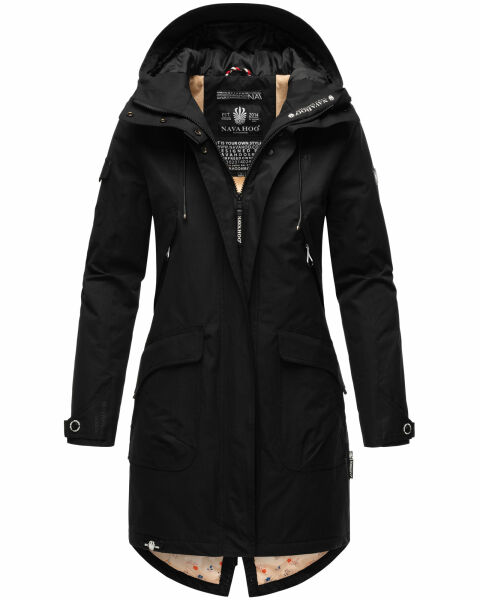 Navahoo Pfefferschote Damen Parka Schwarz Größe XS - Gr. 34