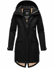 Navahoo Pfefferschote Damen Parka Schwarz Größe XS - Gr. 34