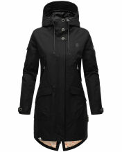 Navahoo Pfefferschote Damen Parka Schwarz Größe XS - Gr. 34