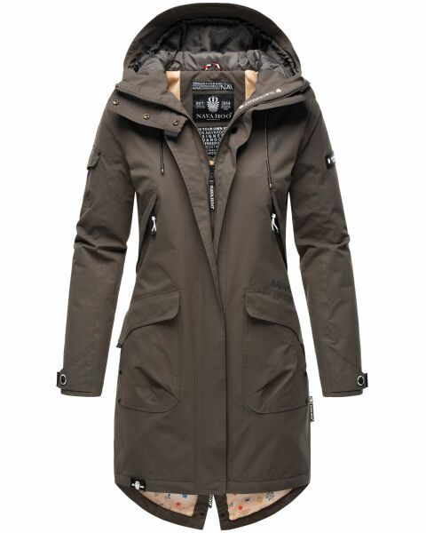Navahoo Pfefferschote Damen Parka Anthrazit Größe S - Gr. 36