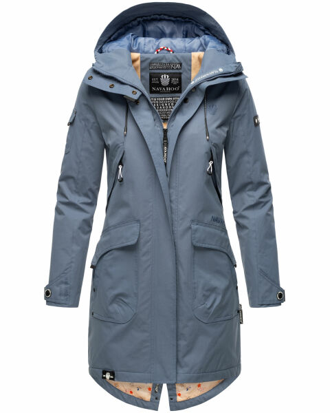 Navahoo Pfefferschote Damen Parka Blau Größe XS - Gr. 34