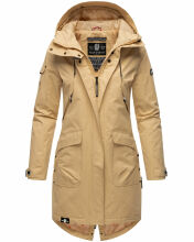 Navahoo Pfefferschote Damen Parka Beige Größe XS - Gr. 34