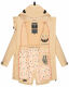 Navahoo Pfefferschote Damen Parka Beige Größe XS - Gr. 34