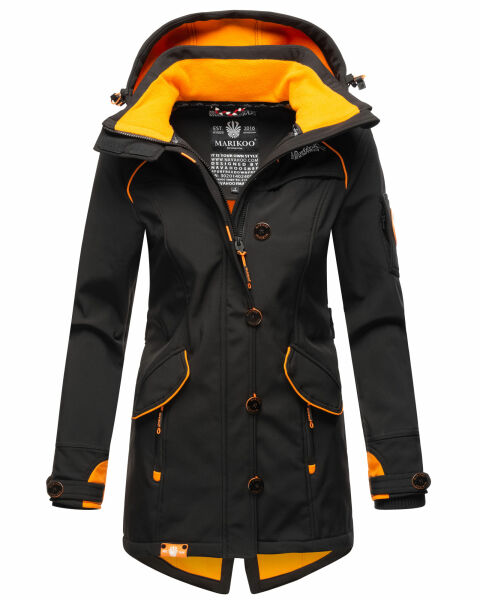 Marikoo Soulinaa Damen Softshell Jacke Schwarz-Gr.S