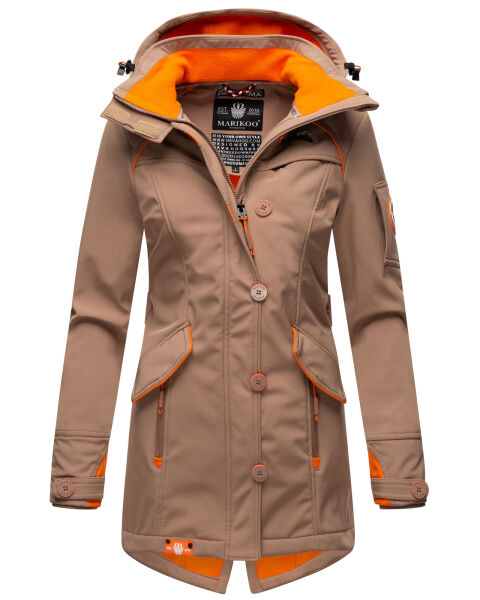 Marikoo Soulinaa Damen Softshell Jacke Taupe Grau-Gr.XS