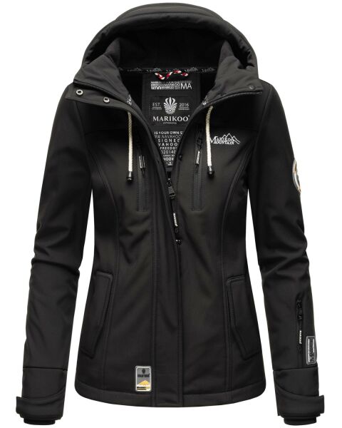 Marikoo Kleinezicke Damen Softshell Jacke Schwarz-Gr.XXXL